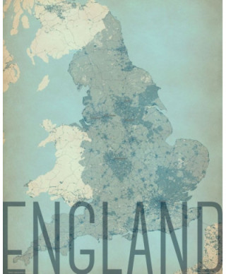 England, vintage - mapa