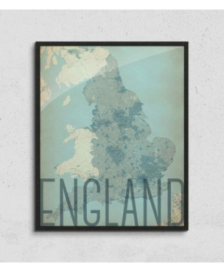 England, vintage - mapa