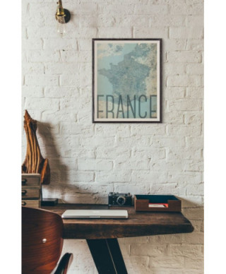 France, vintage - mapa