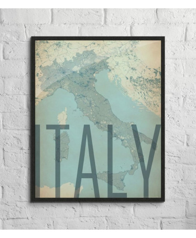 Italy, vintage - mapa