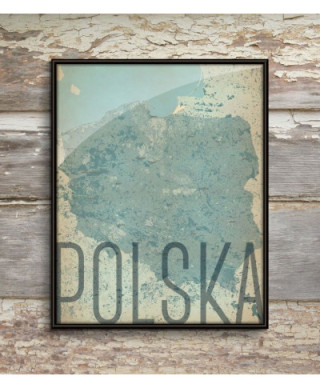 Polska, vintage - mapa