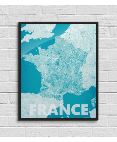 France, modern blue - mapa