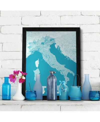 Italy, modern blue - mapa