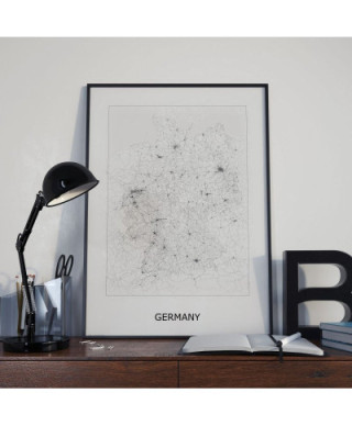 Germany, black&white - mapa