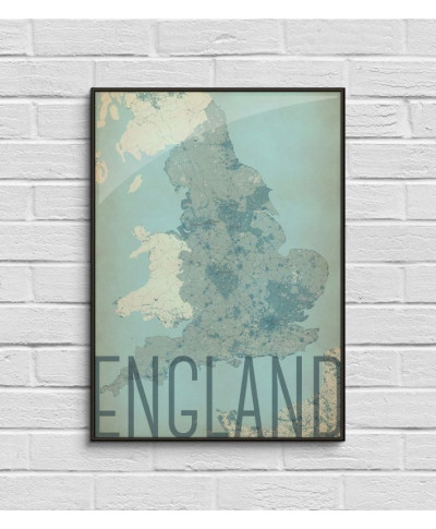 England, vintage - mapa