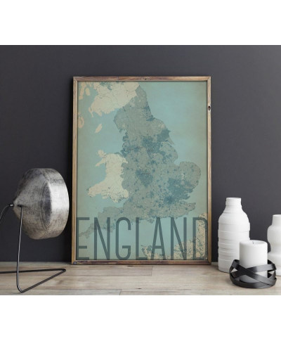 England, vintage - mapa