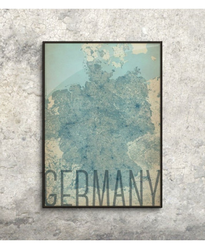 Germany, vintage - mapa