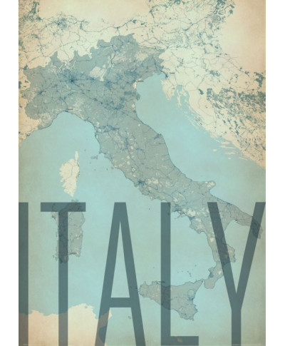 Italy, vintage - mapa