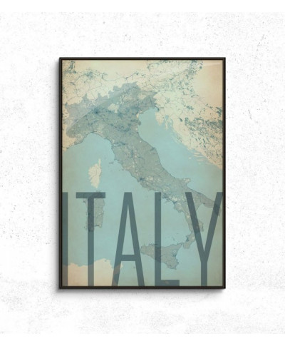 Italy, vintage - mapa