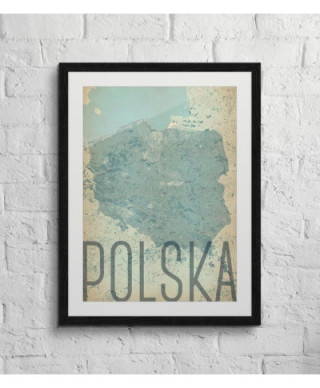 Polska, vintage - mapa