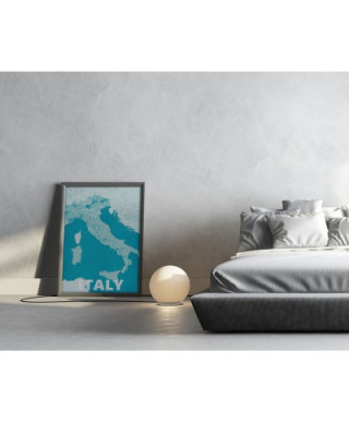 Italy, modern blue - mapa