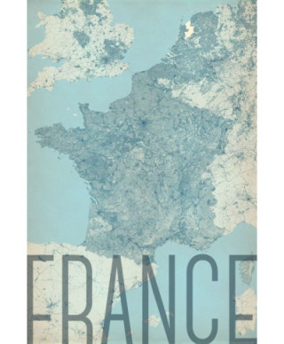 France, vintage - mapa