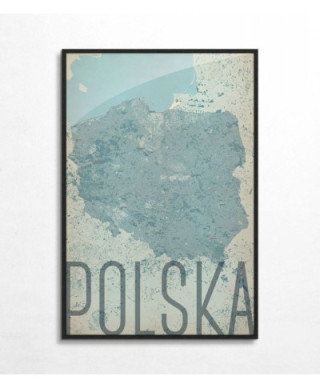 Polska, vintage - mapa