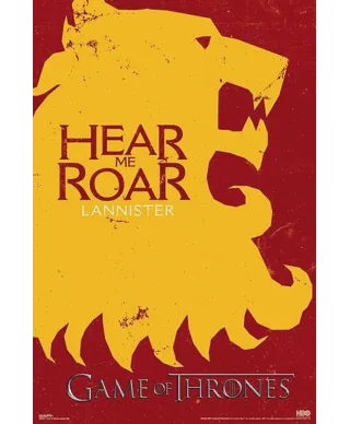 Game of Thrones - Lannister Here Me Roar - plakat