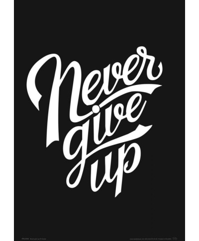 Never give up - plakat