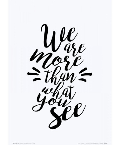 We are more than what you see - plakat