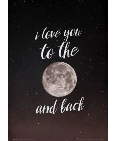 I love you to the moon and back - plakat