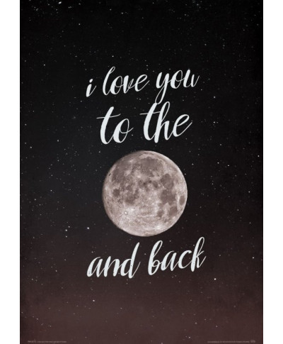 I love you to the moon and back - plakat