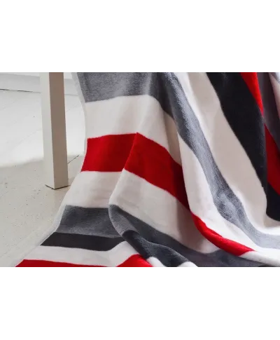 Koc - Stripes red - 150x200cm