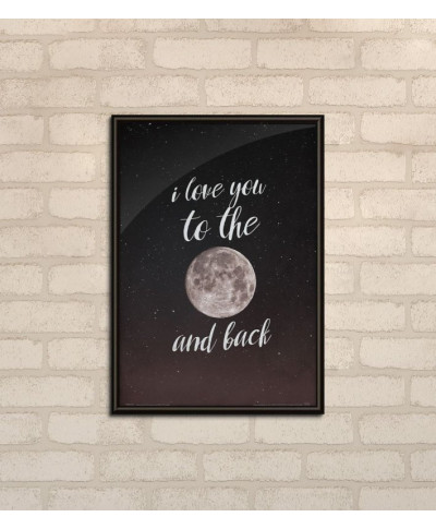 I love you to the moon and back - plakat