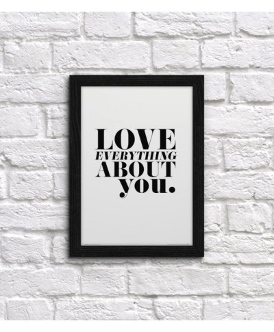 Love everything about you - plakat