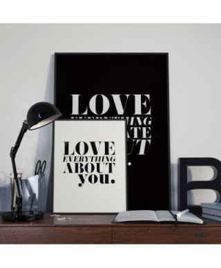 Love everything about you - plakat