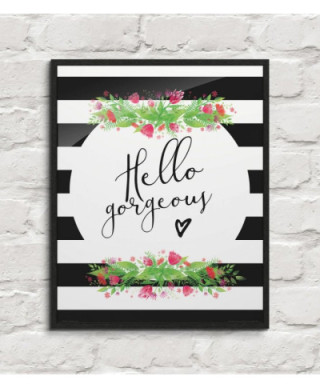 Hello gorgeous - plakat