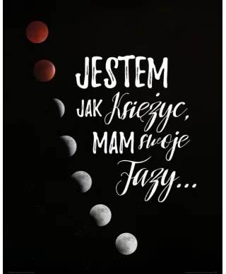 Jestem jak księżyc mam swoje fazy - plakat