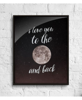 I love you to the moon and back - plakat