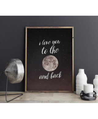 I love you to the moon and back - plakat