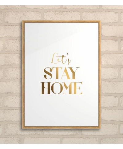 Let's stay home - plakat