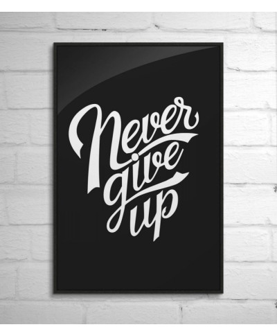 Never give up - plakat