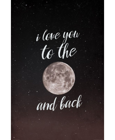 I love you to the moon and back - plakat