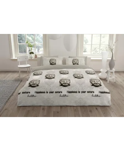 Pościel bawełniana - ANEEZA - Buddha Face - 200x220 cm