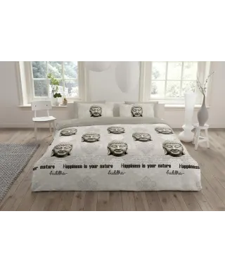 Pościel bawełniana - ANEEZA - Buddha Face - 200x220 cm