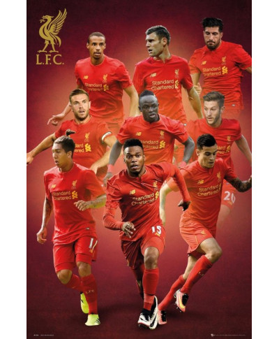 FC Liverpool Sturridge, Firmino, Coutinho, Henderson, Lallana - plakat