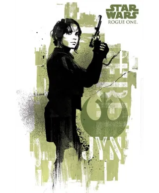 Star Wars Łotr 1 (Jyn Grunge) - plakat