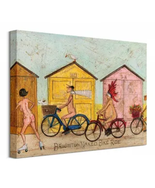 Brighton Naked Bike Ride - Obraz na płótnie