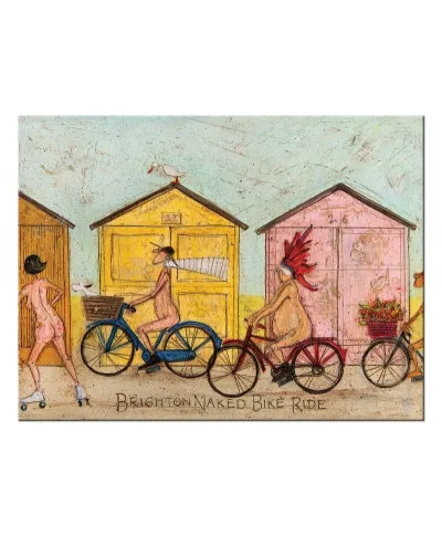 Brighton Naked Bike Ride - Obraz na płótnie