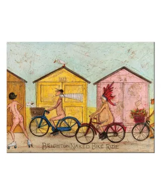Brighton Naked Bike Ride - Obraz na płótnie