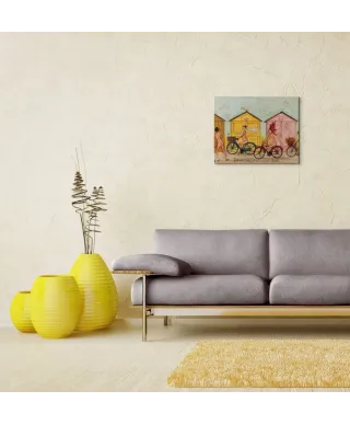 Brighton Naked Bike Ride - Obraz na płótnie