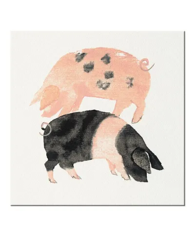 Gloucester Old Spot And Saddleback Pigs - Obraz na płótnie