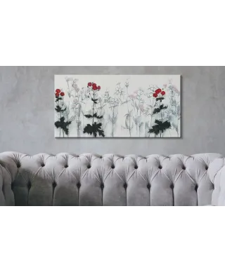 Red Flowers - Obraz na płótnie