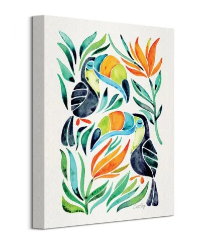 Tukan tęczodzioby - Obraz na płótnie - Tropical Toucans
