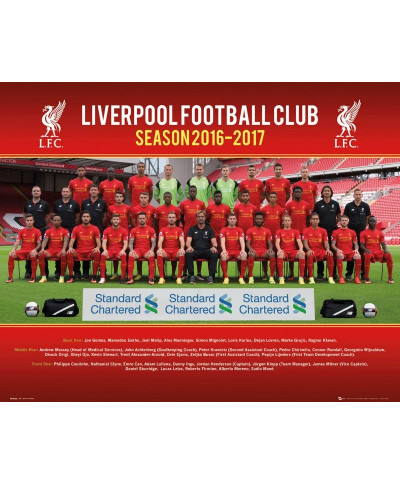FC Liverpool Drużyna Zdjęcie 16/17 - plakat