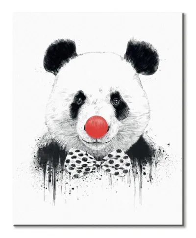 Clown Panda - Obraz na płótnie