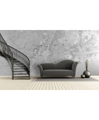 Fototapeta ścienna - Mapa - Nowy Jork - W odcieniach szarości