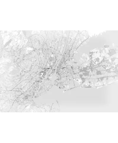Fototapeta ścienna - Mapa - Nowy Jork - W odcieniach szarości