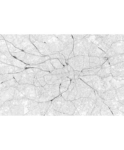 Fototapeta ścienna - Londyn - Czarno-biała mapa miasta