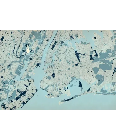 Fototapeta - Mapa - Nowy Jork - W kolorach